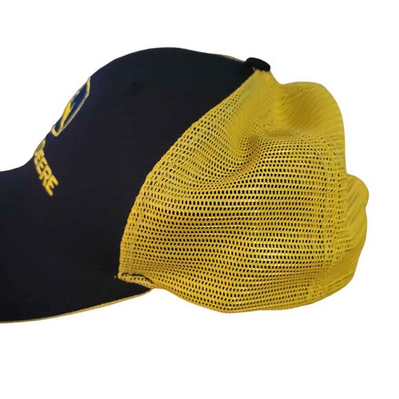 Men's John Deere Yellow and Black Trucker Hat Snapback - Picture 2 of 5